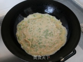 苦瓜虾皮鸡蛋煎饼的做法步骤：5