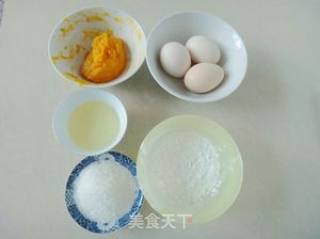 南瓜戚风蛋糕的做法步骤：1