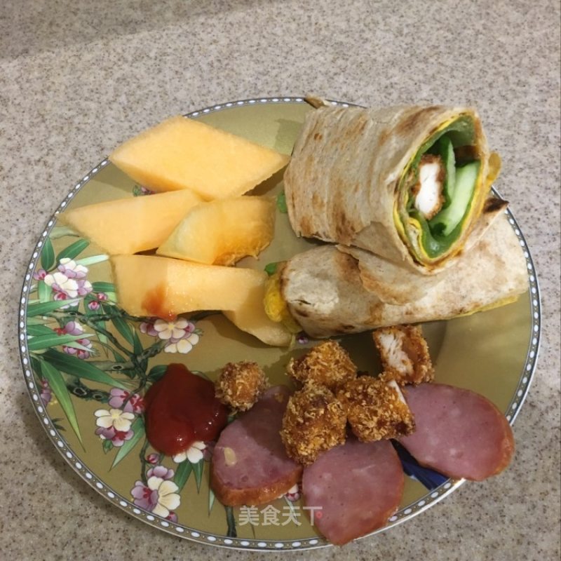 鸡肉合饼套餐的做法