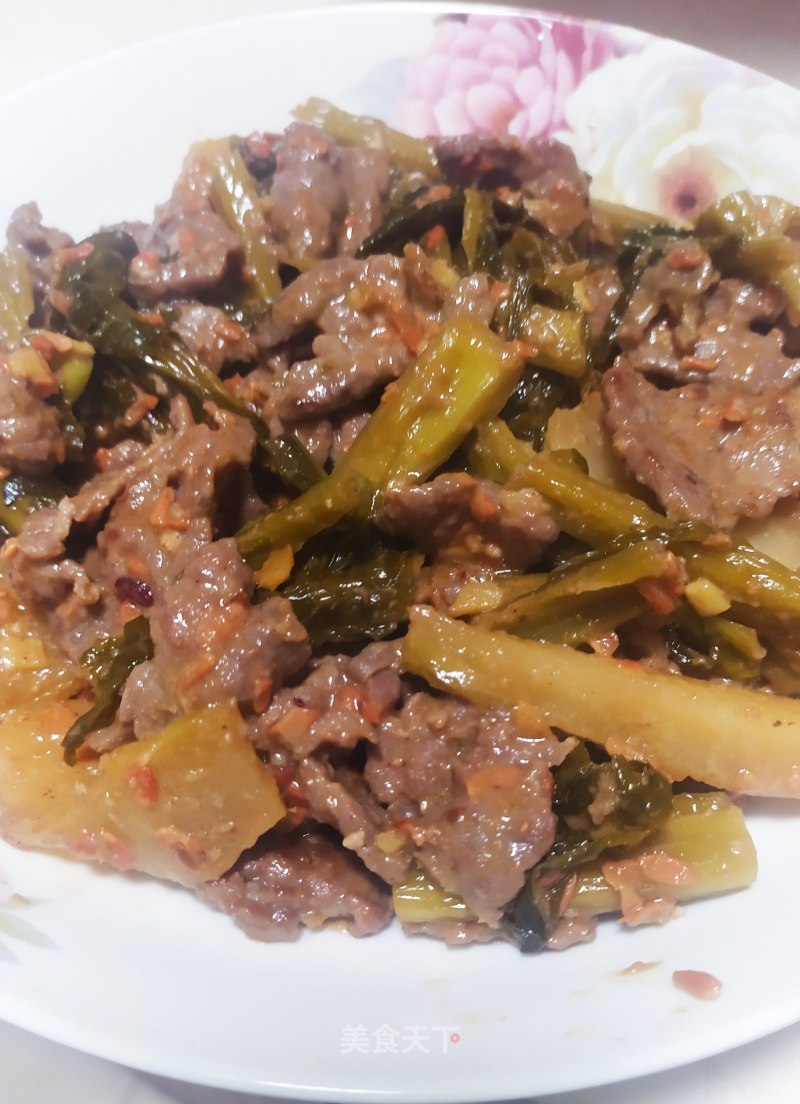 客家咸菜炒牛肉的做法