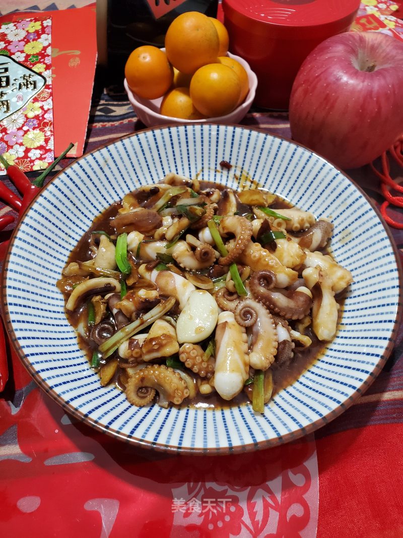 黄豆酱炒八爪鱼的做法