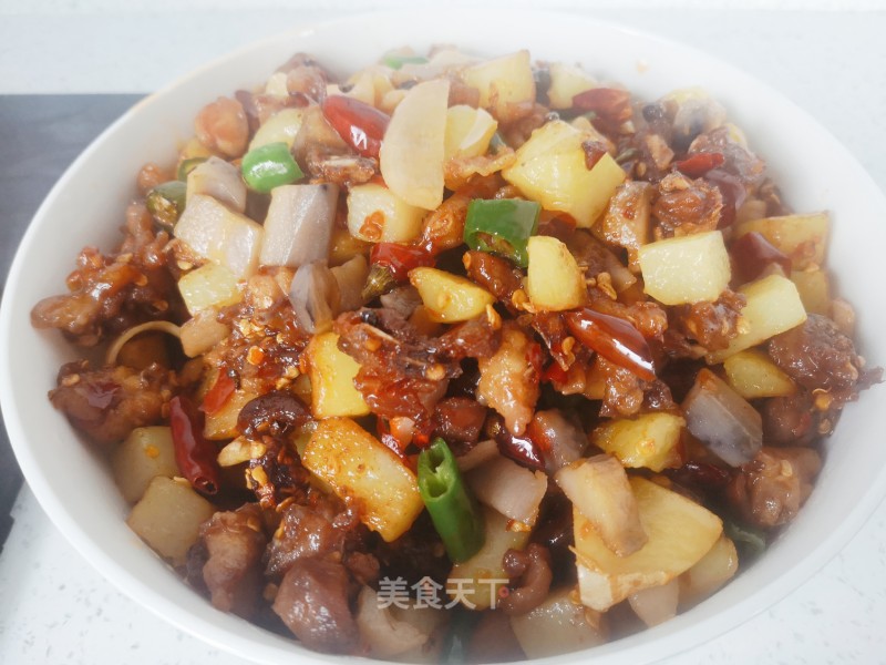 香辣鸡丁的做法
