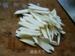 雪菜茭白炒带豆的做法步骤：6