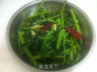 豆豉蒜香空心菜的做法步骤：3