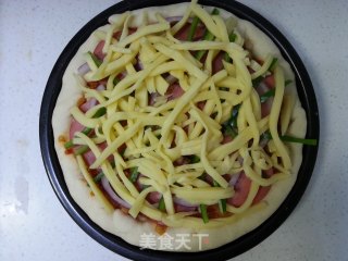 家庭版火腿披萨的做法步骤：18