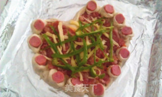 懒人版心形肉末披萨的做法步骤：5