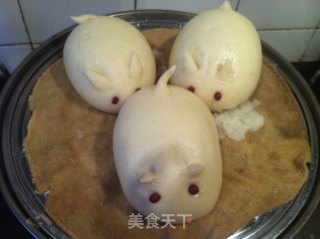 蒸白头和豆沙包的做法步骤：26