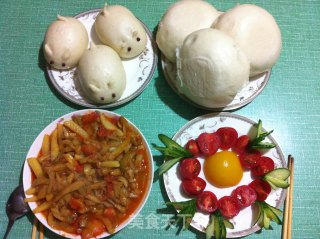 蒸白头和豆沙包的做法步骤：29