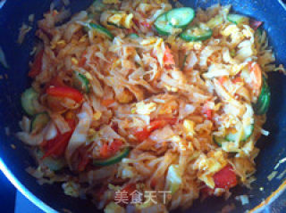 西红柿炒饼的做法步骤：11