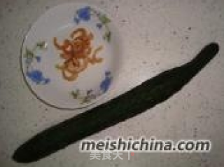 海米拌黄瓜的做法步骤：1