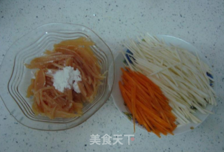 高茇炒鸡丝的做法步骤：2