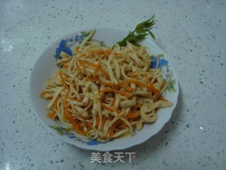 高茇炒鸡丝的做法步骤：4