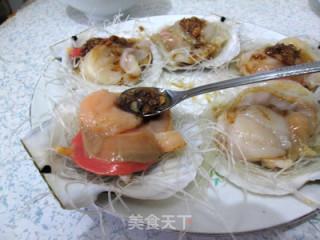 蒜蓉粉丝蒸扇贝的做法步骤：10
