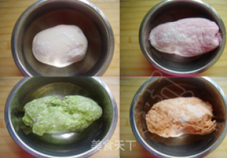 【彩虹馄饨】为宝宝打造的美食的做法步骤：2