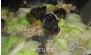 大白菜木耳肉片的做法步骤：12