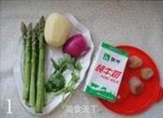 芦笋浓汤扇贝饭的做法步骤：1