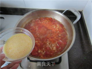 番茄金针蛋花汤的做法步骤：12