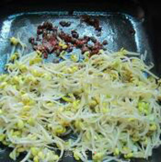 豆瓣酱炒豆芽菜的做法步骤：4