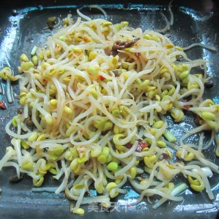 豆瓣酱炒豆芽菜的做法步骤：6