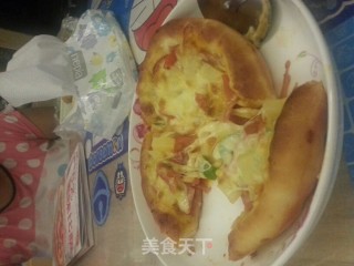 培根披萨的做法步骤：4
