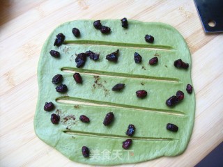 清新面包味——抹茶蜜豆面包卷的做法步骤：10
