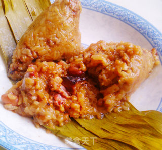 香菇肉粽 香而不腻绿豆肉粽的做法步骤：12