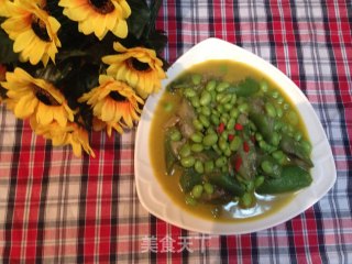 青豆烩丝瓜的做法步骤：5