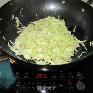 肉末炒包菜的做法步骤：7