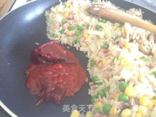 蛋包韩式辣酱饭的做法步骤：3