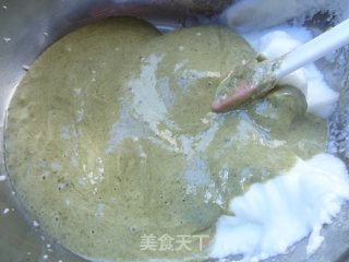 8寸抹茶戚风的做法步骤：8