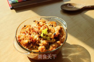 浓郁奶香【蘑菇鸡肉焗饭】的做法步骤：14