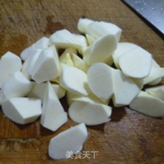 黄花菜茭白烧烤麸的做法步骤：9