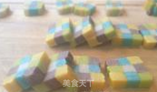 彩色魔方饼干的做法步骤：7
