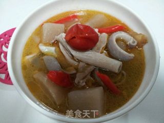 酸萝卜炖猪肚的做法步骤：10
