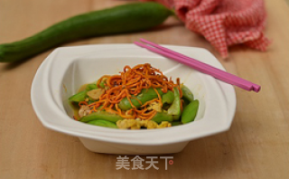 虫草花炒丝瓜的做法步骤：7