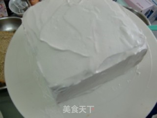 芒果栗子奶油蛋糕的做法步骤：13