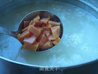 米酒玉米木瓜羹的做法步骤：5