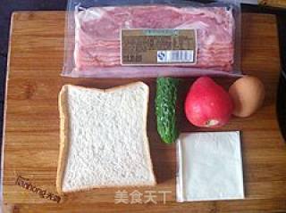 创意早餐---培根煎蛋的做法步骤：1