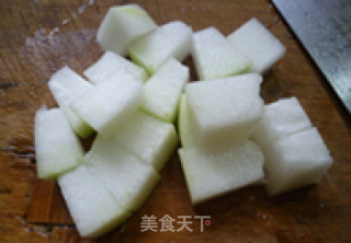 千张结烧冬瓜的做法步骤：3