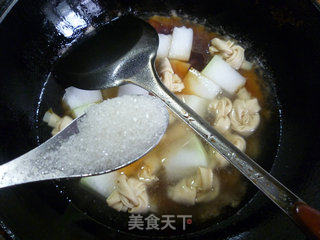 千张结烧冬瓜的做法步骤：8