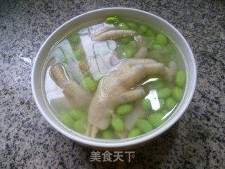毛豆凤爪汤的做法步骤：10