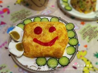 让剩米饭舞起来-----美味蛋包酱饭的做法步骤：17