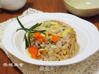 白玉菇蛋炒饭的做法步骤：14
