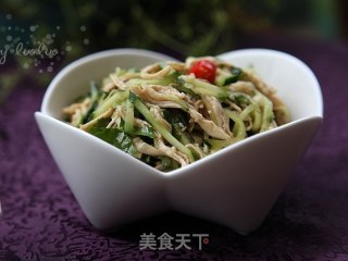 凉拌黄瓜鸡丝的做法步骤：9