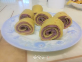 玉米面紫薯卷的做法步骤：12