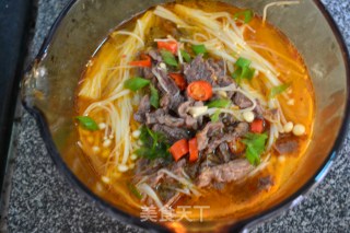 【香汤牛肉金针菇】的做法步骤：8