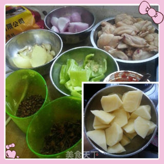 土豆炖鸡的做法步骤：1