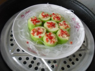 蒜蓉粉丝蒸丝瓜的做法步骤：6