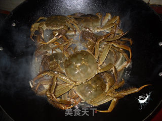 紫苏蒸大闸蟹的做法步骤：5
