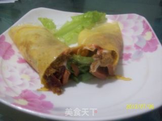 鸡蛋饼的做法步骤：4